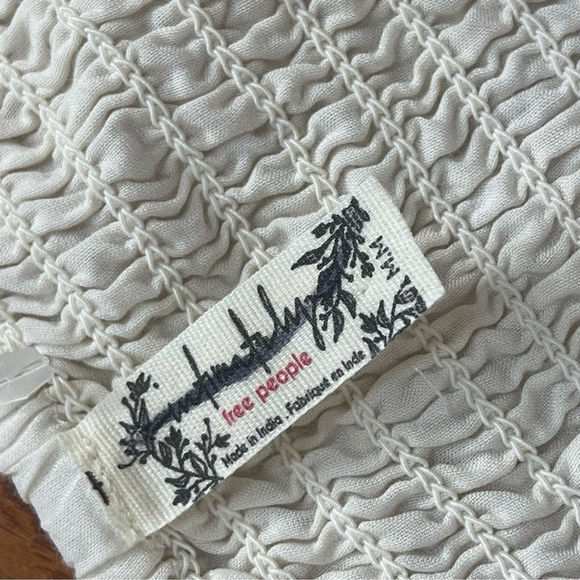 Free People embroidered mini dress Coquette sweetheart babydoll white pink Sz M - Picture 11 of 14